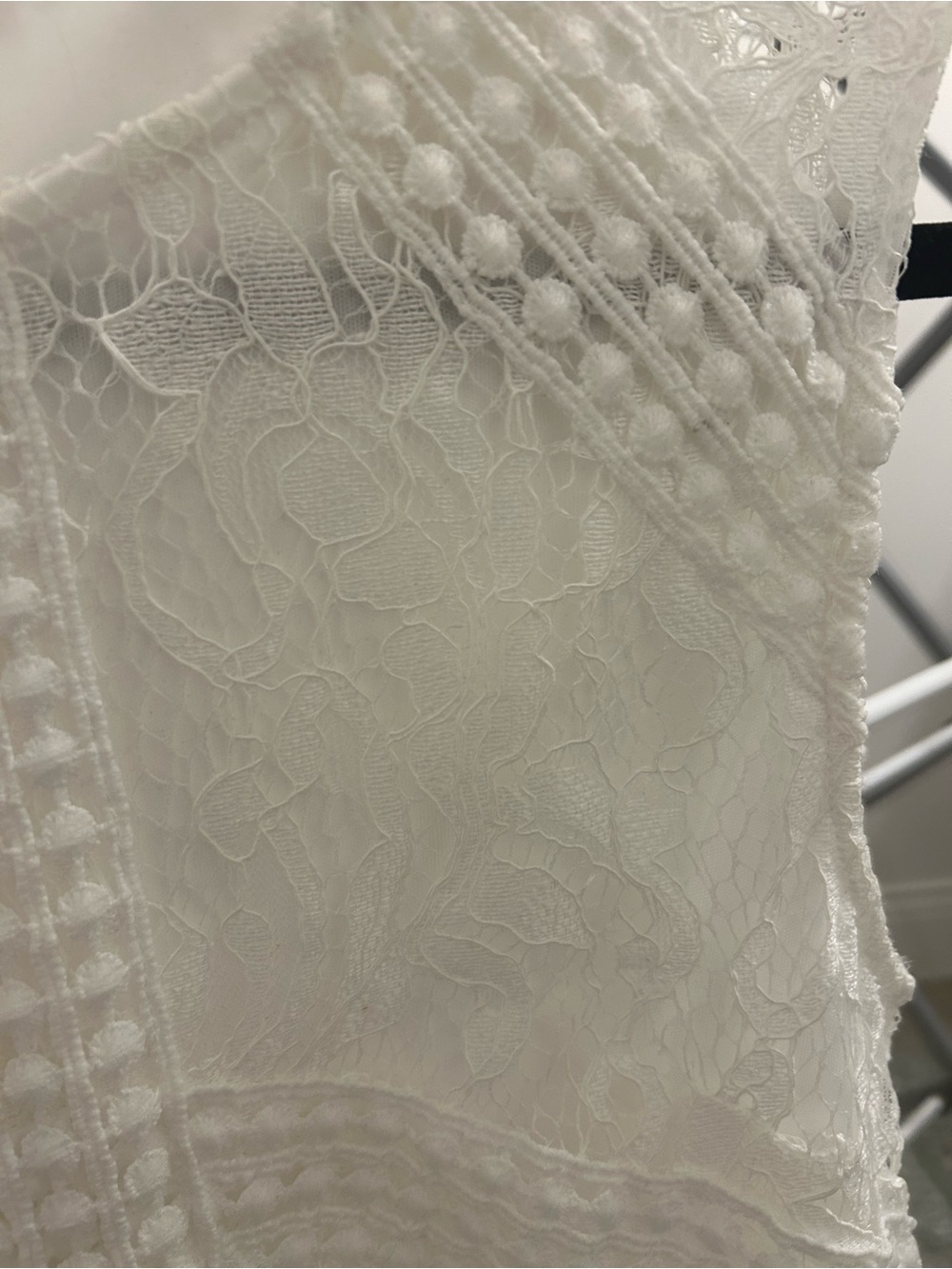 Eilly Bazar White Lace Dress - Small - Picture 3 of 4